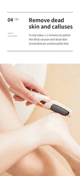 HOMEFISH Electric Foot Grinder Automatic Foot Callus Rubbing Pedicure Dead Skin Callus Remover for  Foot Beauty Machine