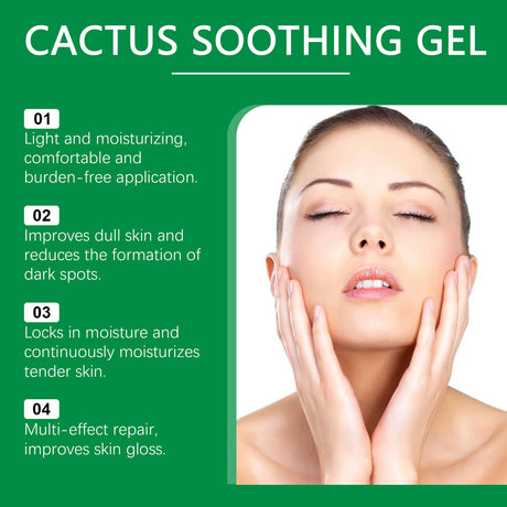 Hanchobit Cactus Soothing Gel Sunburn Treatment Relief Redness After Sun Cool Moisturizing Skin Barrier Repair Calming Gel Cream