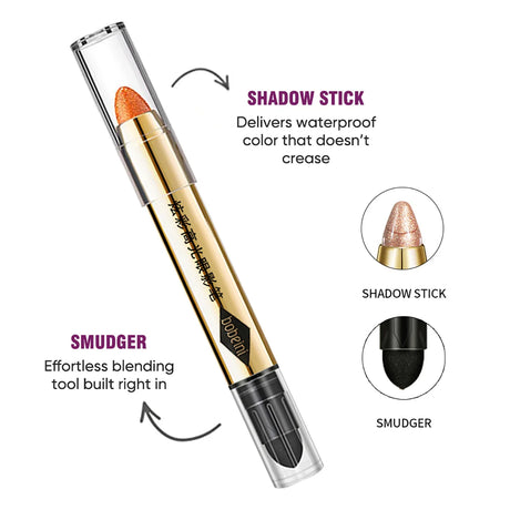 Dual-ended highlighter eyeshadow pencil pearlescent,delicate,shimmering, brightening,long-lasting,non-smudging eyeshadow stick