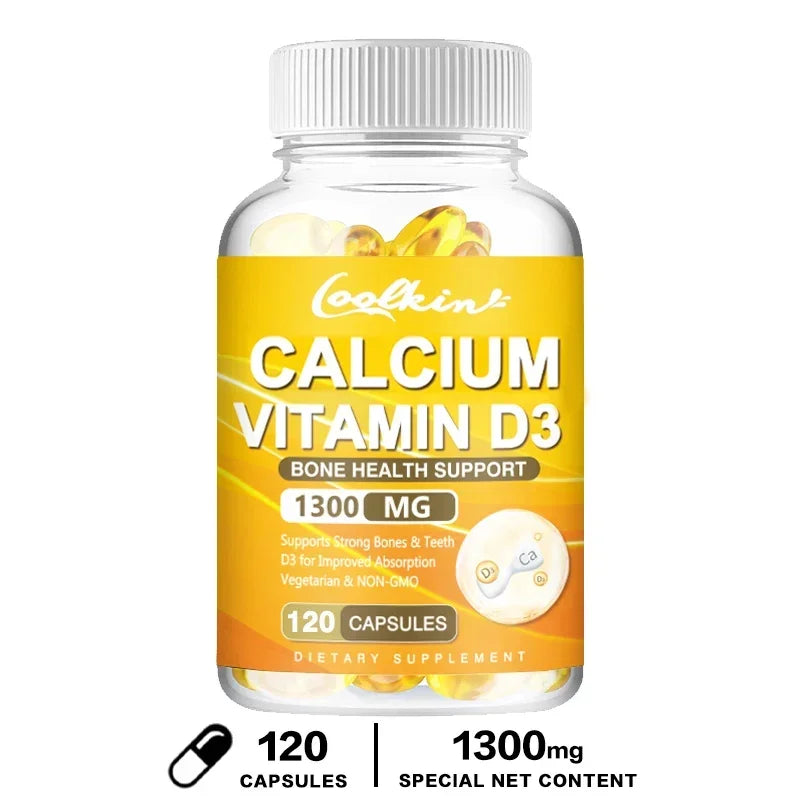Calcium + Vitamin D3, Promotes Bone Health and Immune Support, Enhances Carbonate Absorption, Dietary Supplement