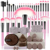 32Pc Makeup Brush Set Cosmetic Tools for Powder Eye Shadow Foundation Blush Blending Beauty Makeup Brush Kit for Makeup Starters