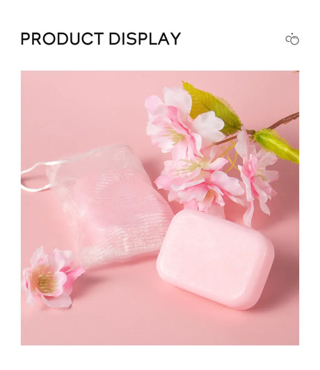 LAIKOU Sakura Facial  Body Whitening Soap Reduces Acne Dark Spot Deep Cleaning Cutin For Face Body Skin Care 90g ﻿