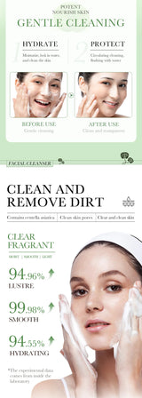 BIOAQUA Centella Asiatica Facial Cleanser Moisturizing Oil Control Face Cleansing Face Wash Foam Facial Cleanser Skin Care