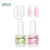 Nailpop 15ml Builder Gel Nail Polish for Nail Apex & Extension Strengthener Upgraded Soak Off UV Gel Rhinestone Glue 4 Colors