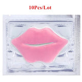 10Pcs Beauty Super Lip Plumper Pink Crystal Collagen Lip Mask Patches Moisturizing Hydrating Lips korean Cosmetics Skin Care
