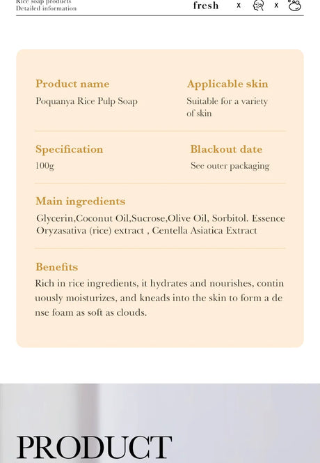 BIOAQUA White Rice Raw Pulp Facial Soap Face Wash Foam Facial Cleanser Moisturizing Whitening Body Bathing Handmade Soap