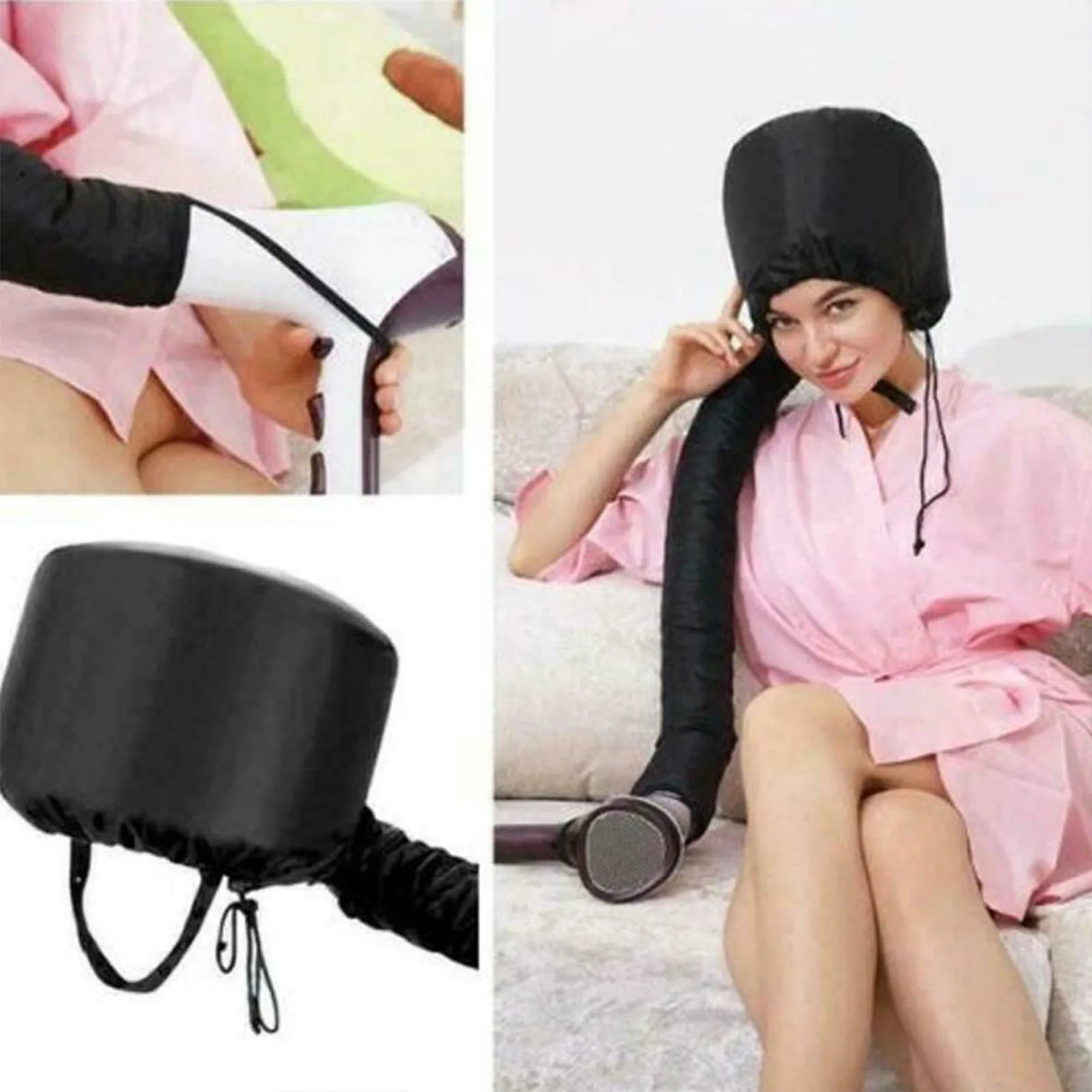 Hair Dryer Steamer Cap Reusable Styling Drying Hat Hair Care Dry Hair Cap for Hair Dryer Home Spa Salon Styling