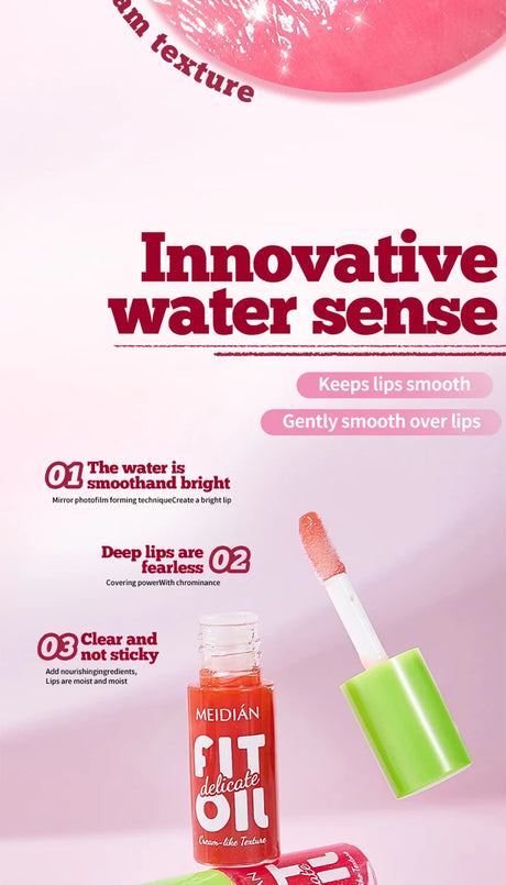 6Pcs Lip Oil Gloss Set, Hydrating High-Shine Non-Sticky Lip Gloss, Moisturizing Clear Pink Red Tint, Travel Makeup Gift