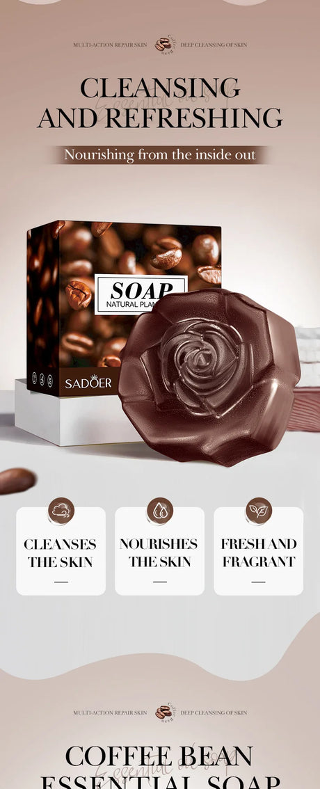 100g Coffee Handmade Soap Cleansing The Body Hand Wash Soap   Essential Oil Moisturizing Product Body Care Dry Skin Prevent Dry