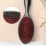 1PC Oval Boar Bristle & Nylon Hair Comb Mini Anti-static Hair Scalp Massage Comb Hairbrush Salon Hair Care Brush Styling Tool