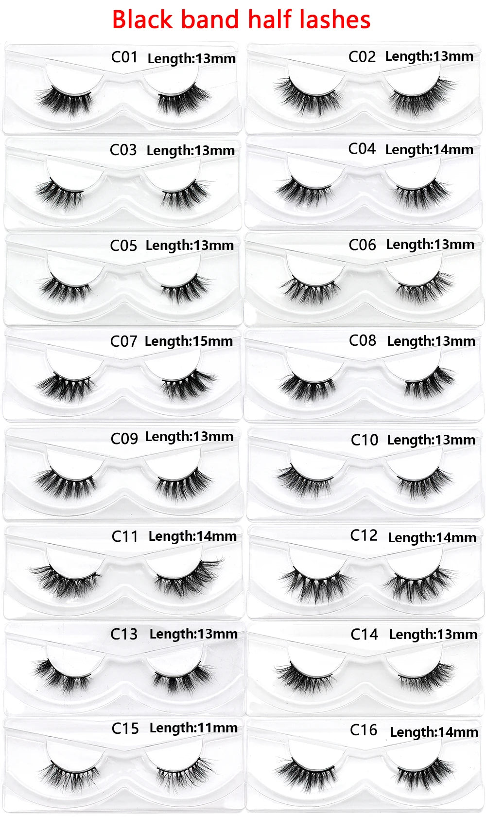 Half Lashes Mink Eyelashes Fluffy Soft False Eyelashes Wispy Cross Mink Eye Lashes Natural Short Mink Eyelash Extension Makeup