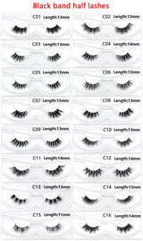 Half Lashes Mink Eyelashes Fluffy Soft False Eyelashes Wispy Cross Mink Eye Lashes Natural Short Mink Eyelash Extension Makeup
