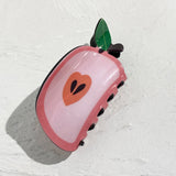 Cute Acrylic Watermelon Kiwifruit Lemon Fruits Large Size Hair Clip Claw For Women New Transparent Geometric Hair Accessories