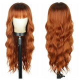 Synthetic wig high temperature fiber long curly hair with bangs soft hair wigs for women