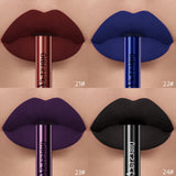 QIBEST Liquid Lipstick Waterproof Velvet Nude Matte Sexy Red Lip Gloss Long Lasting Nonstick Lip Stain Makeup 24 Colors Hots