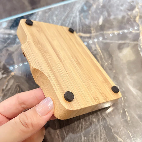 1PCS 13×10×1.8cm Bamboo Wood Self Draining Soaps Dish Holder Bar Soap Saver Tray For Bathtubs Showers Sink Hotel Home Countertop