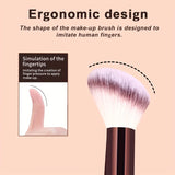 A Set of 15 Makeup Brushes Including Foundation Brush, Highlighter Brush, Blush Brush, Powder Brush, Nose Contour Brush, Eyeshad