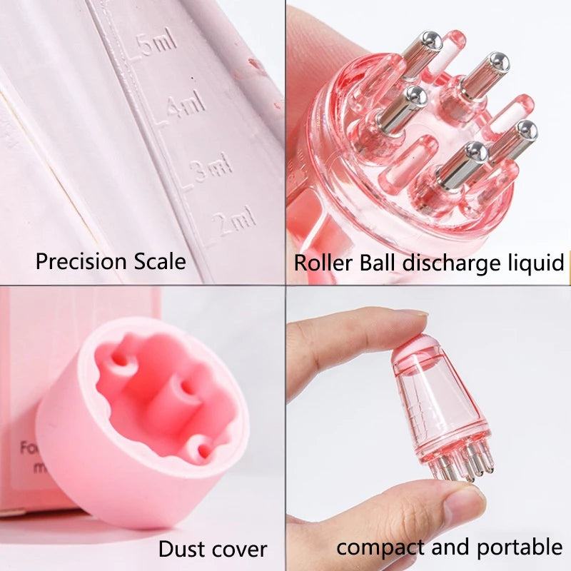 Empty 6ml Scalp Applicator Mini Head Massager Roller Ball Brush for Hair Growth Oil Medicine Liquid Applicator Massage Comb