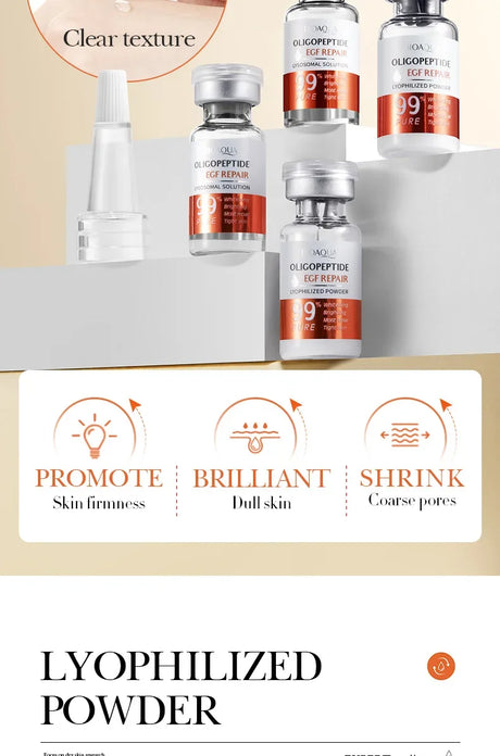 BIOAOUA Oligopeptide Face Skin Repair Freeze-dried Powder Set Sensitive Skin Moisturizing and Smoothing Hyaluronic Acid Essence