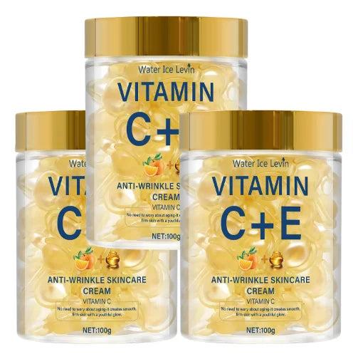 Vitamin C+E Anti-Wrinkle Skincare Cream with Retinol & Hyaluronic Acid for Moisturizing, Protecting & Smoothing Skin.