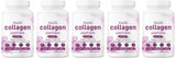 Multi Collagen Capsules 240ct Type I II III V X with Biotin Hyaluronic Acid Vitamin C Hydrolyzed Protein Supplement