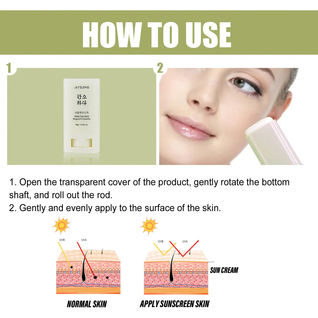 Face Body Sunscreen Matte Sun Stick Spf 50+ Uv Protective Refreshing Hydrating Waterproof Solar Blocker Isolation Sunblock Cream