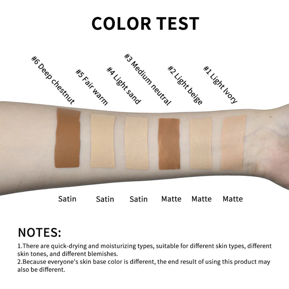 Dark Circles Acne Marks Cover Matte Face Concealer Brighten Skin Tone Repair Makeup Cosmetic for Women Daily