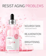 LAIKOU Cherry Blossom or Rose Essence Solution Moisturizing Facial Care Brighten Tighten Hydrating Repair Soothe Soften 100ml
