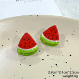2Pcs/Lot Summer Style Women Hair Accessories New Mini Fruit Gripper Cute Strawberry Watermelon Imitation Fruit Shaped Hair Clips