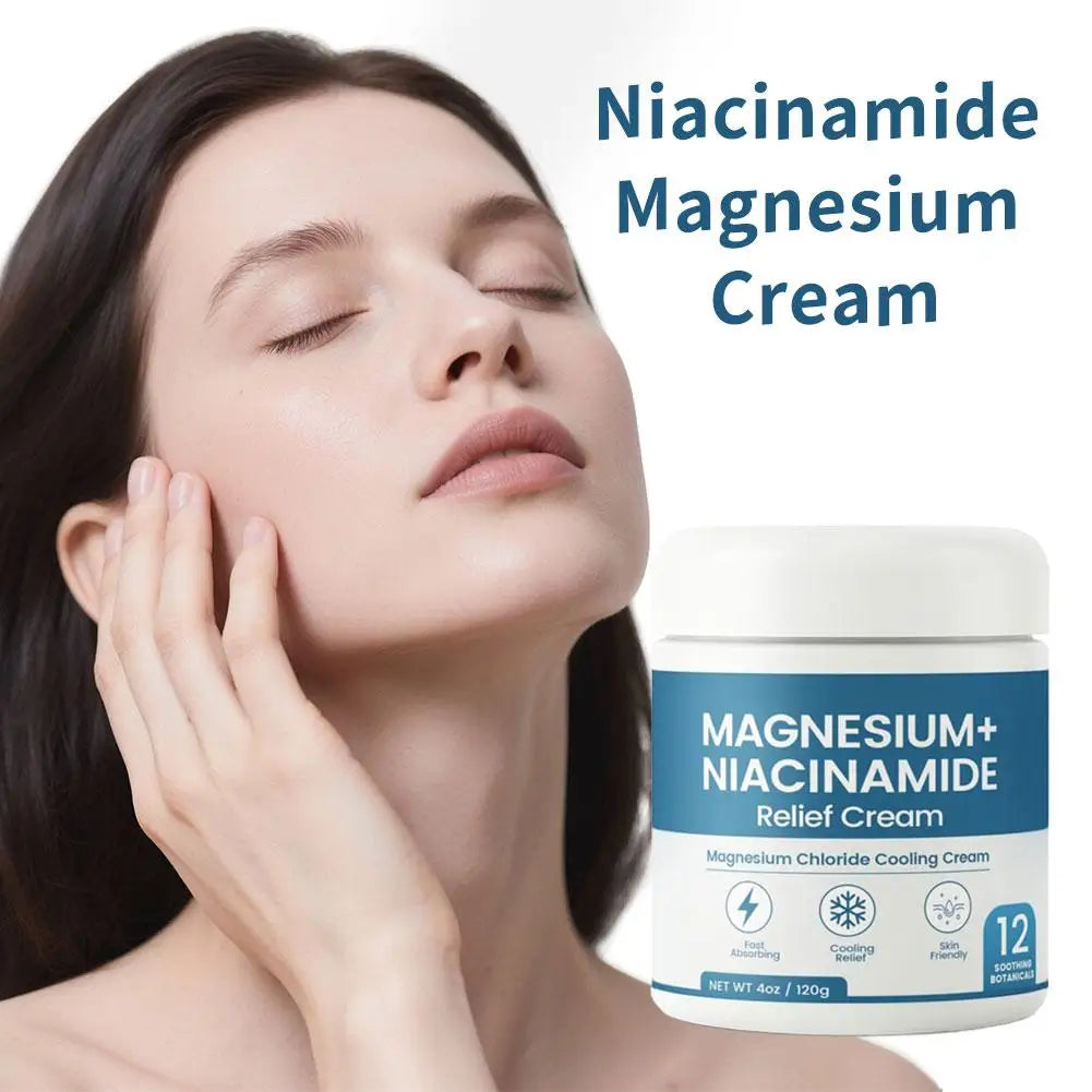 120g Niacinamide Magnesium Chloride Relief Cream Cooling Body Moisturizer Brightening Repair Skin Barrier Dryness Lotion Care
