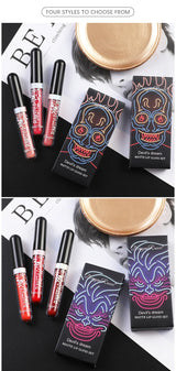 3pcs Glitter Lipstick Set Waterproof Sexy Blue Purple Black Lip Gloss Shiny Lip Tint Halloween Lip Makeup Tool Korean Cosmetics