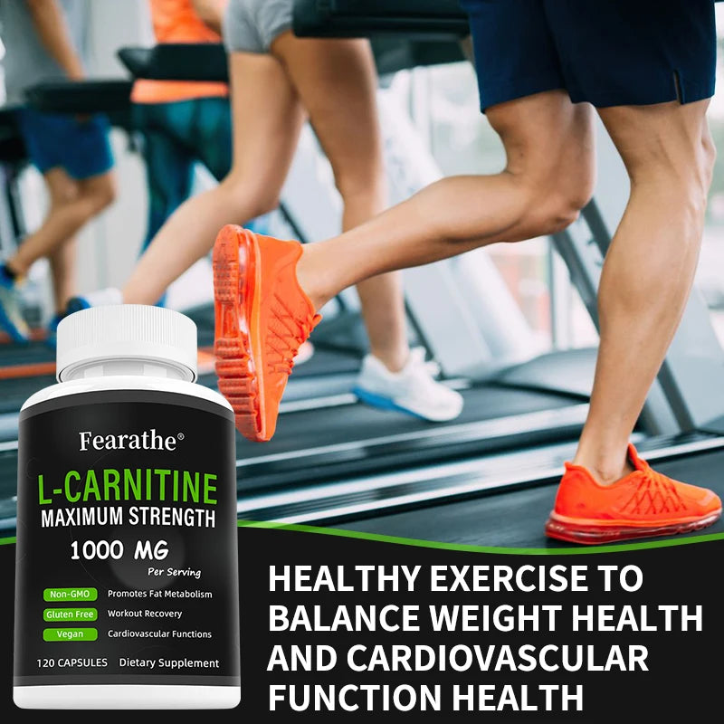 L-Carnitine Capsules, Sports Nutrition Supplement, Support Metabolism, Mental Focus, Body Condition & Muscle Wellness