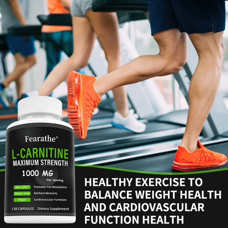 L-Carnitine Capsules, Sports Nutrition Supplement, Support Metabolism, Mental Focus, Body Condition & Muscle Wellness