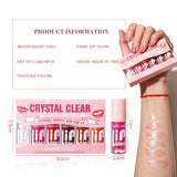 6pcs/set Small bottle Hydrating Jelly Lip Oil long-lasting Moisturizing  smooth shimmering Lip Hydrating Liquid