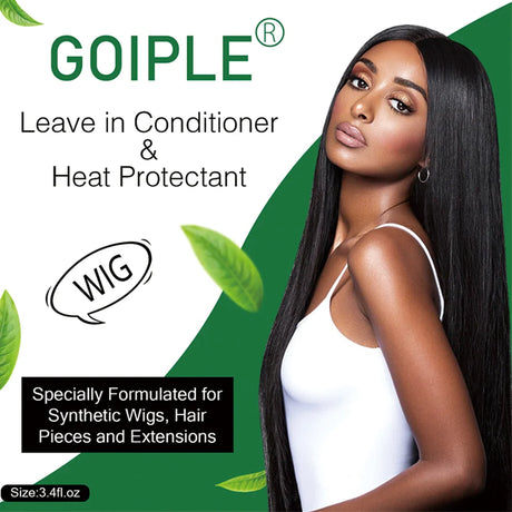 GOIPLE 100ml 2 In 1 Professional Wig Milk Spray Leave In Conditioner Heat Protection Mist Moisturizes Hair Care Product