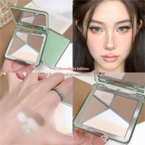 All-in-One Contour Palette Makeup Pearlescent Highlighter&Matte Nose Shadow Shimmer Sculpt&Define Beauty Natural Finish Cosmetic