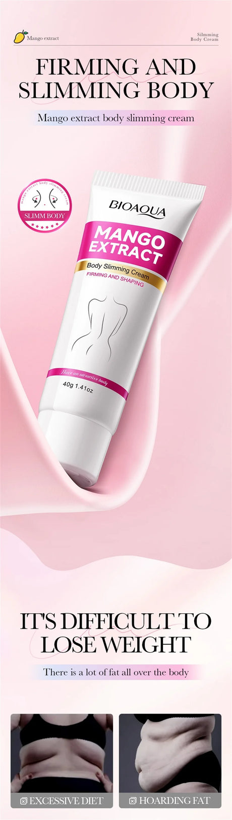 Fast Slimming Cream Weight Loss Remove Cellulite Sculpting Fat Burning Massage Firming Lifting Quickly Niacinamide Body Care 40g