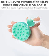 Silicone Scalp Massage Comb - Soft PE Bristles Shampoo Brush for Deep Cleansing, Home SPA & Bath Brush