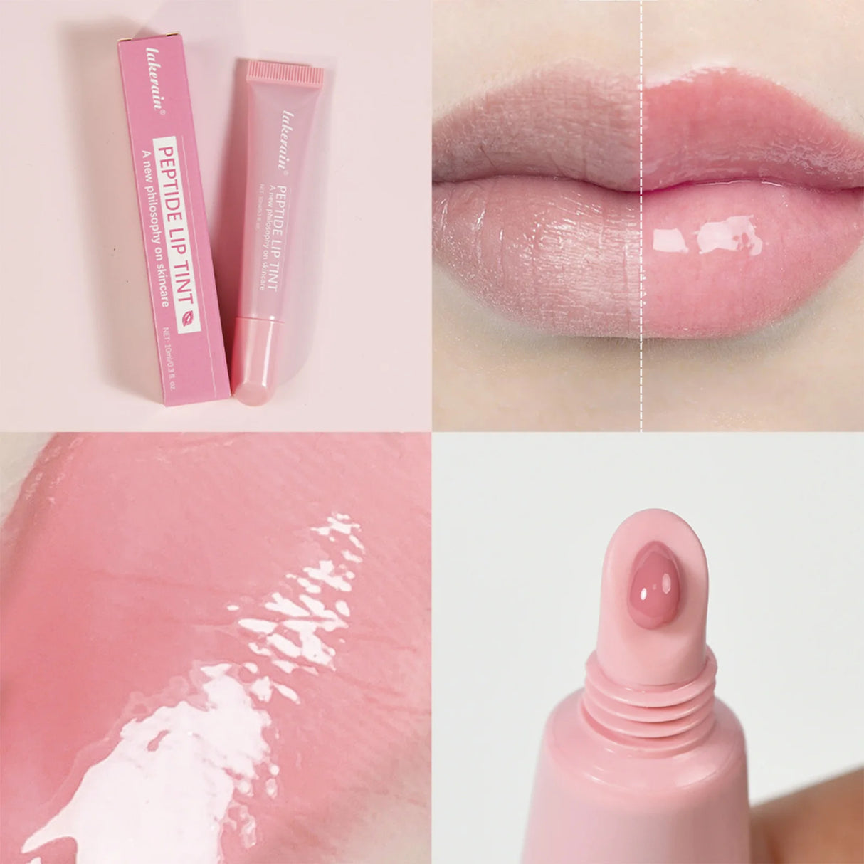 10ml Peptide Lip Mask Gel Moisturizing Lip Treatment Soften Dry Flaky Lips Lipstick Base Primer Nourishing Lip Cream Daily Lip Care Cosmetic For Women Girls