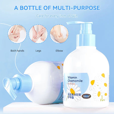 Nicor Vitamin Chamomile Hand Cream Moisturizing and Hydrating to Prevent Dryness and Cracks