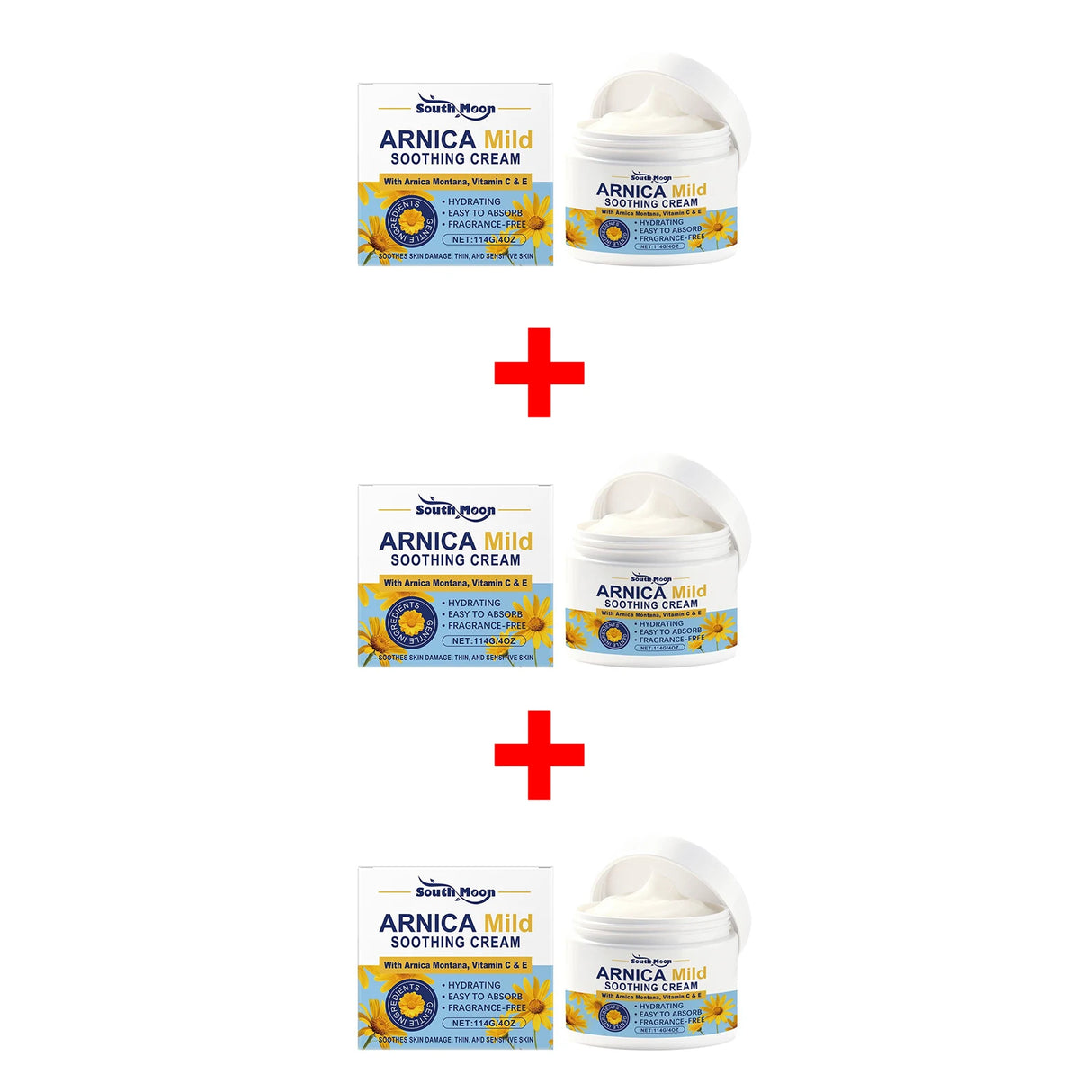 Soothing and Repairing Cream Repair Damaged Barriers Relieve Bruises Arnica Cream Reduce Swelling Marks Fragrance-Free Skin Care