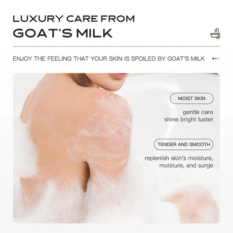 Goat Milk Body Wash Original For Smooth Sensitive Skin, Non-Irritation Mostiurizing PH Balancing Body Cleanser With Herb Complex