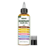 Adglamful 7-in-1 Rosemary Hair Oil 118ml – No-Rinse Hair Oil+Comb Set, Instantly Smooths Frizz, Repairs Damage