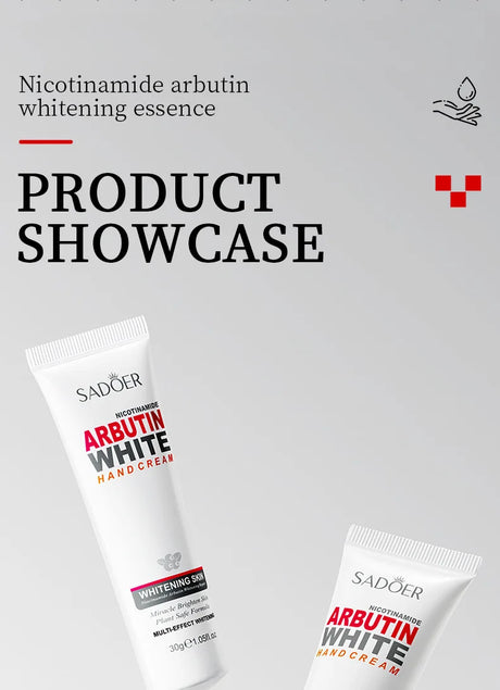 1/2pcs SADOER Niacinamide Arbutin Hand Cream Moisturizing Non Greasy Nourishing Anti Dry Crack Hydrating Hands Skin Care