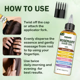 Adglamful 7-in-1 Rosemary Hair Oil 118ml – No-Rinse Hair Oil+Comb Set, Instantly Smooths Frizz, Repairs Damage