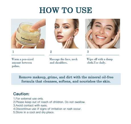 Rose Flavor Collagen Cleansing Balm Nourishing Cream Makeup Remover Mild Non-irritating Moisturizing Non-greasy Cleansing Balm