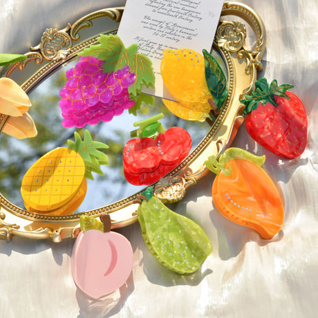 New Cartoon Fruit Series Hair Claw Funny Cute Watermelon Banana Strawberry for Women Hair Clip Ponytail Hairpin Hair Accessories