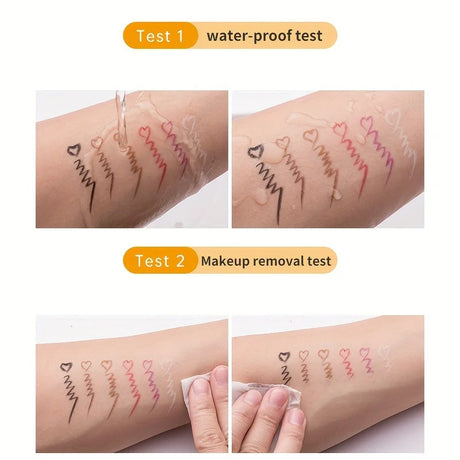 10PCS Waterproof Eyeliner Gel Pencil, Brown Eyelid Pen, Soft Easy Wearing High Pigmented Matte Finish Eyeliner Pen, Long Lasting