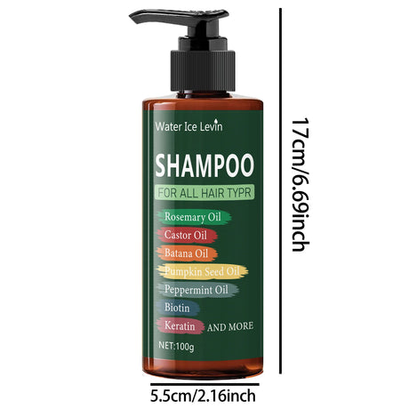 7in 1 Hair Shampoo - 250g 7 in 1 Shampoo - Cooling and Moisturizing for Damaged Hair, Split Ends, Anti-Breakage, Rich in Lavender, Rapeseed Oil, Peppermint Oil, Biotin, and Keratin