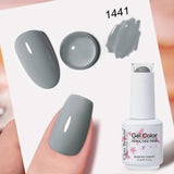 Clou Beaute Grey Color Nail Gel Polish Full Coverage Nail Polish Dark Red Gel Lacquer Varnish Vernis Semi Permanent Nail Art